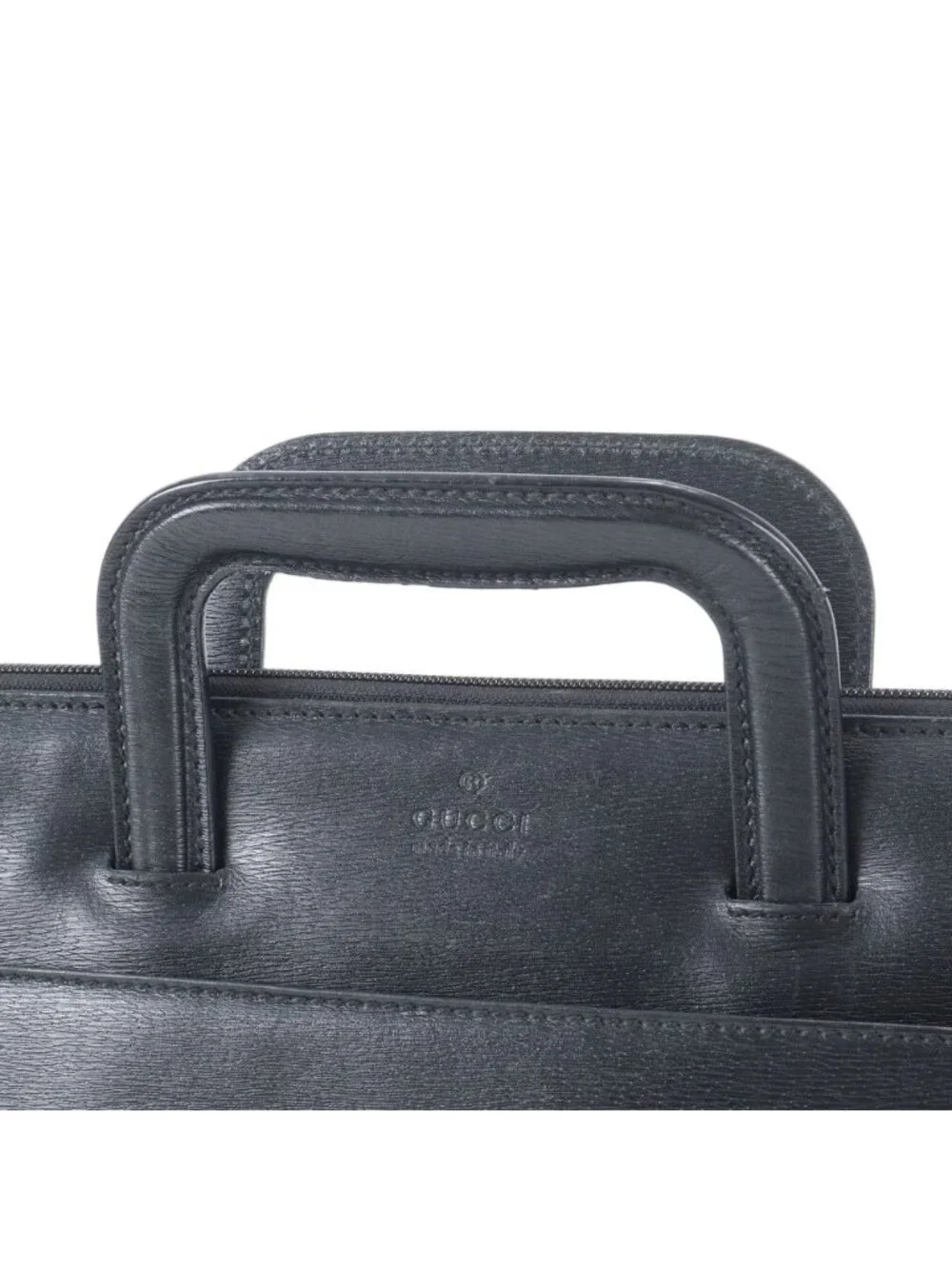 Gucci 015 Leather 2-Way Business Shoulder Document Briefcase Tote